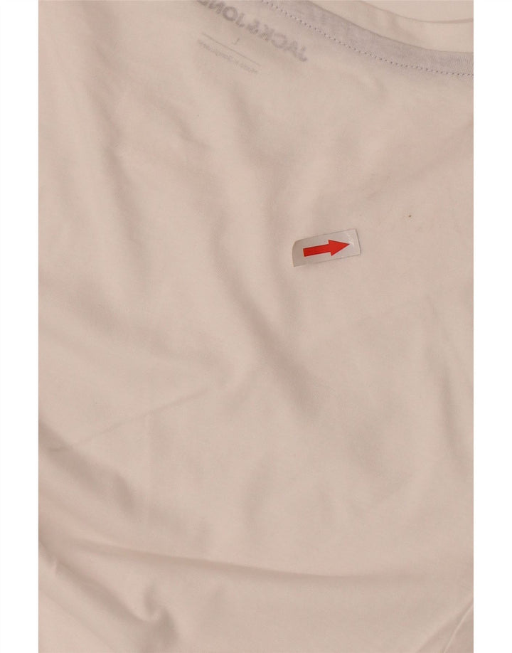 Camiseta masculina Jack & Jones grande algodão branco