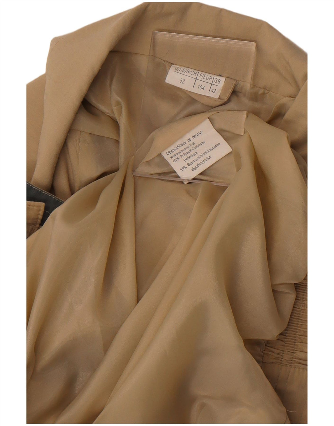 Jaqueta bomber masculina vintage UK 42 XL poliéster cáqui