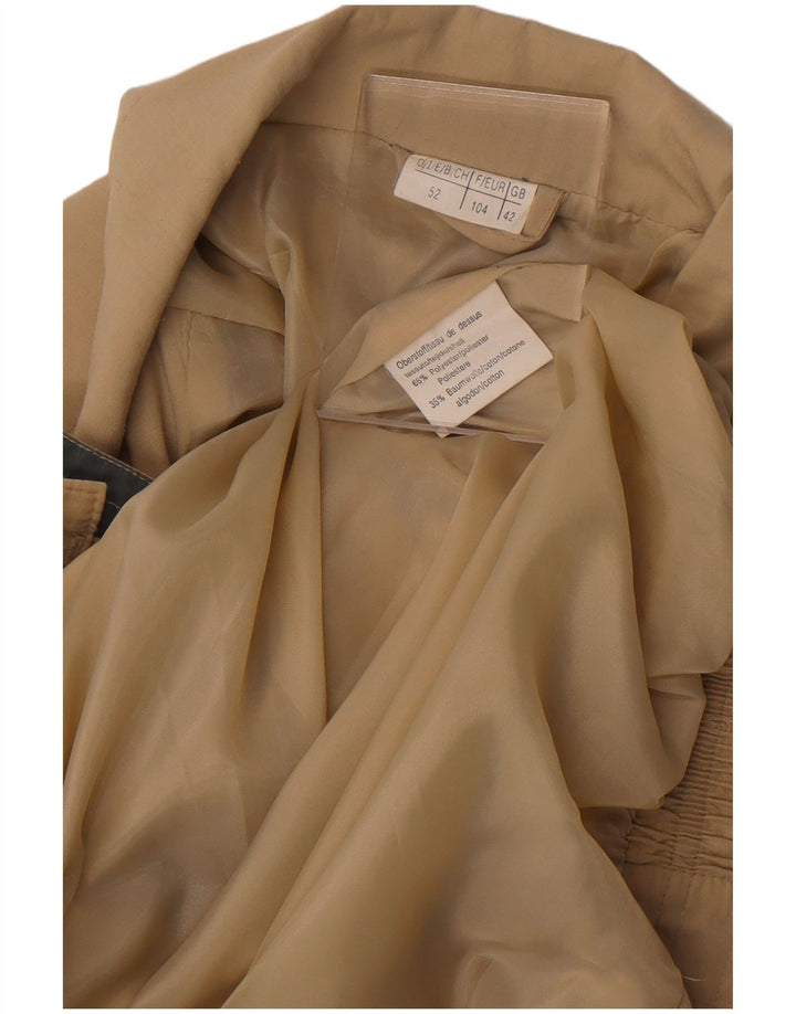 Jaqueta bomber masculina vintage UK 42 XL poliéster cáqui