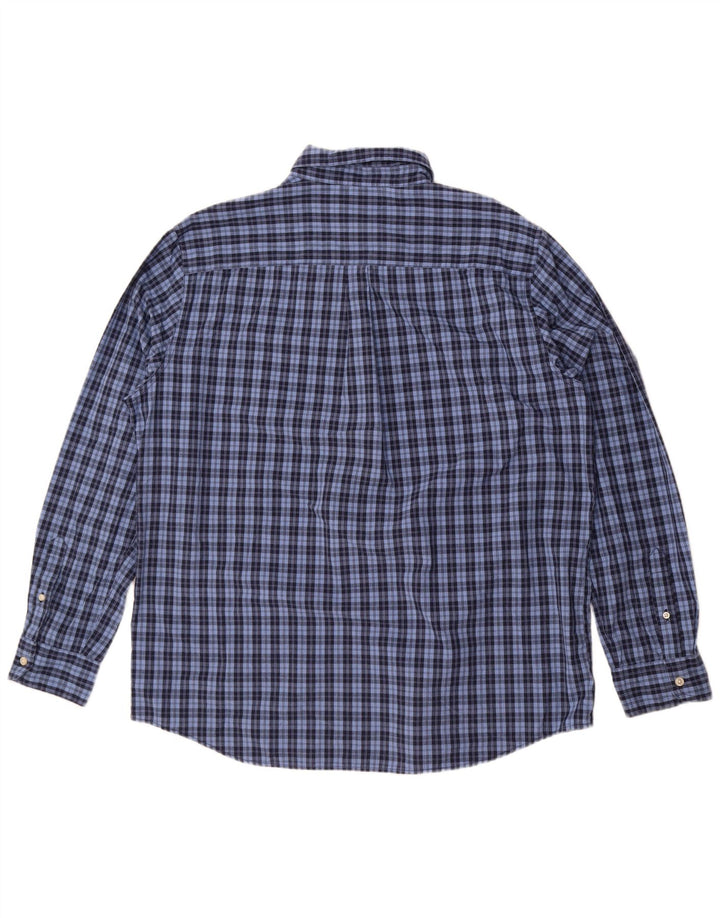 Camisa masculina de flanela Chaps XL azul xadrez algodão