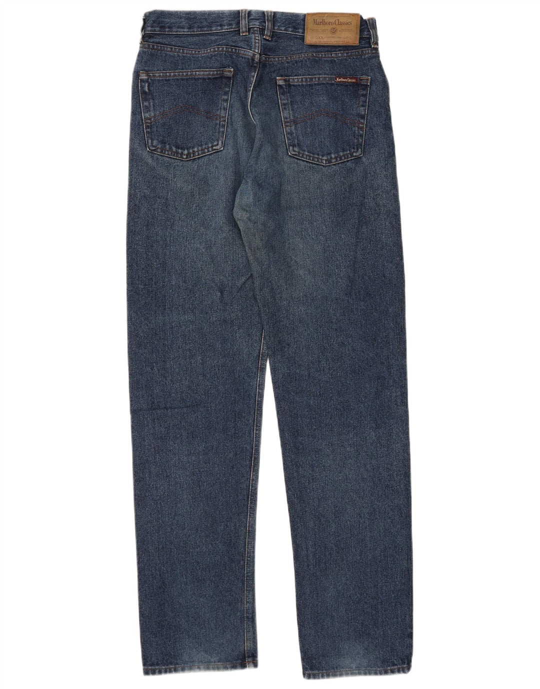 Marlboro Classics Mens Straight Jeans W32 L34 Azul Algodão