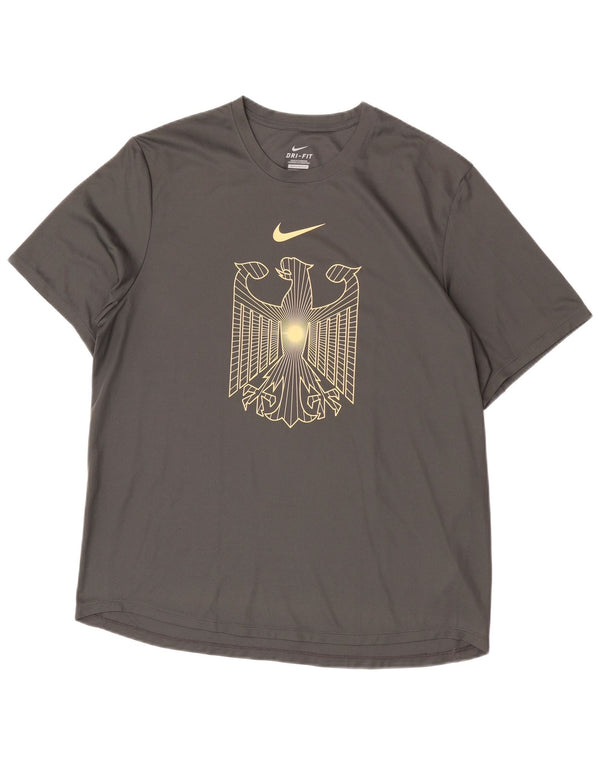 Camiseta Nike Masculina Dri Fit Graphic Top Grande Cinza Poliéster