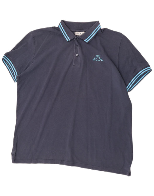 Camisa polo masculina Kappa 2XL algodão listrado azul marinho