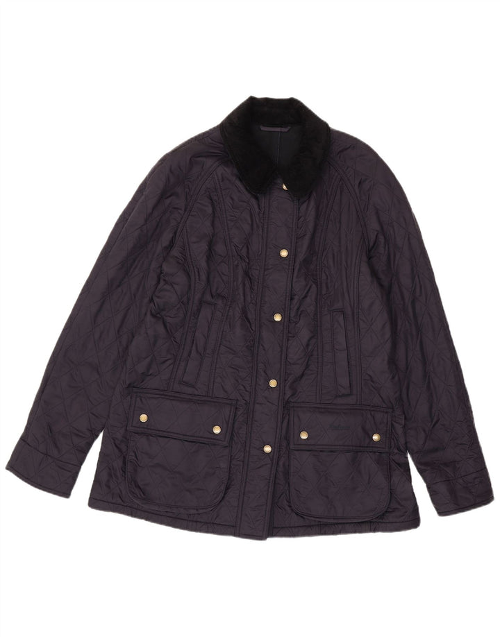 Jaqueta acolchoada feminina Barbour UK 14 grande azul marinho
