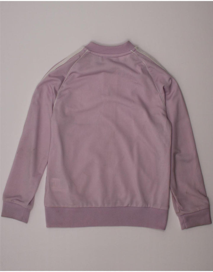 ADIDAS Meninas Tracksuit Top Jacket 7-8 Anos Roxo Poliéster