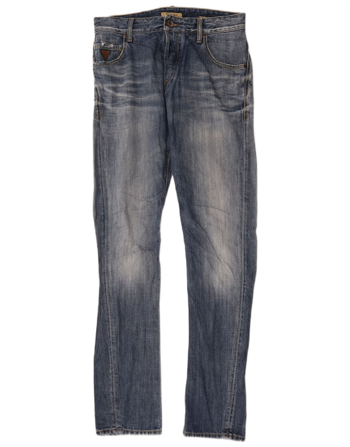 Guess Jeans Slim Masculino W30 L34 Azul Algodão