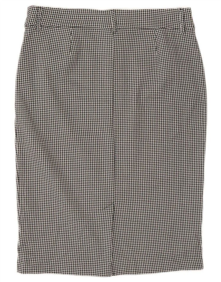 Saia lápis feminina Marks & Spencer UK 16 grande W32 cinza houndstooth