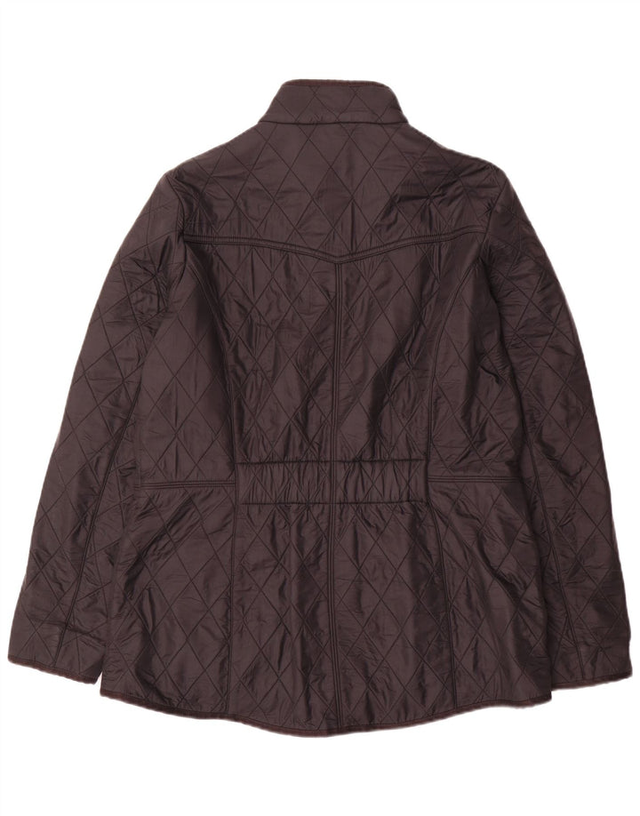 Jaqueta acolchoada feminina Barbour UK 16 grande poliamida preta