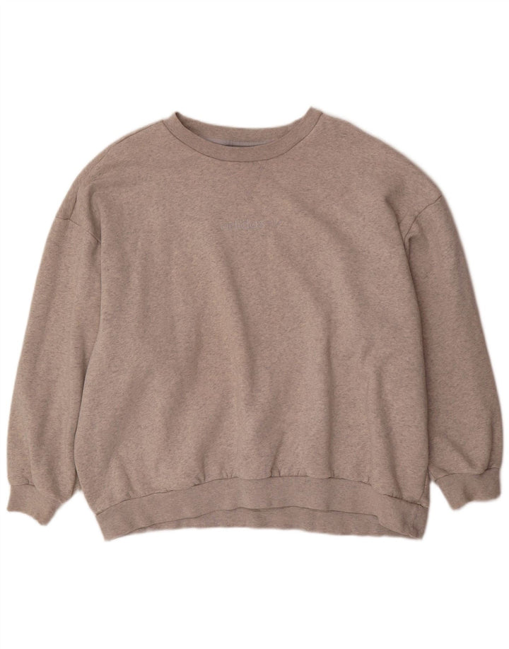 Adidas feminino oversized moletom jumper reino unido 10 pequeno cinza algodão