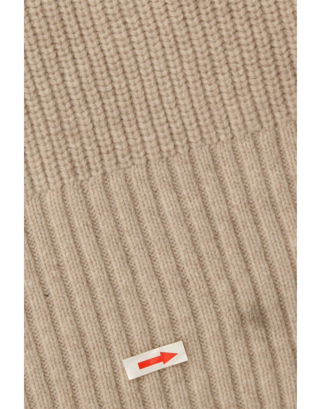 Suéter feminino Zara com gola tartaruga grande, Reino Unido 10, lã bege pequena