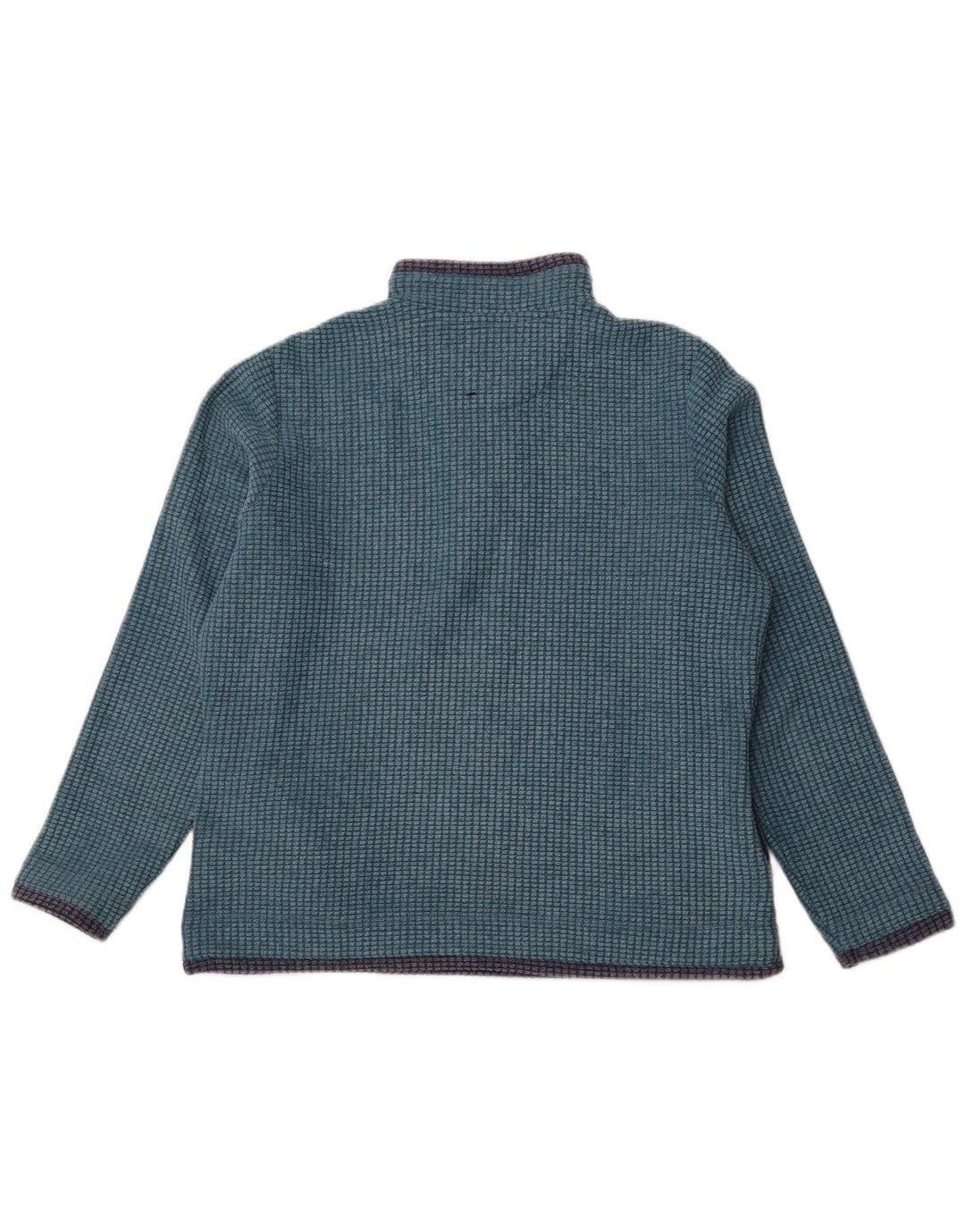 WEIRD FISH Womens Zip Neck Fleece Jumper UK 16 Large  Blue Polyester