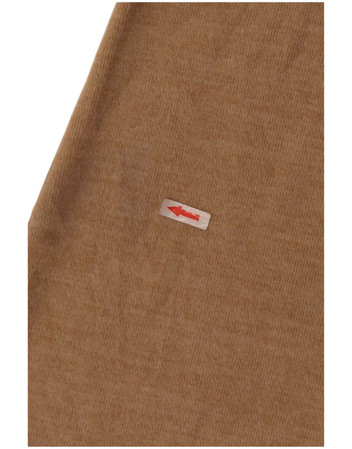 Vestido feminino Zara Shift UK 8 pequeno algodão bege