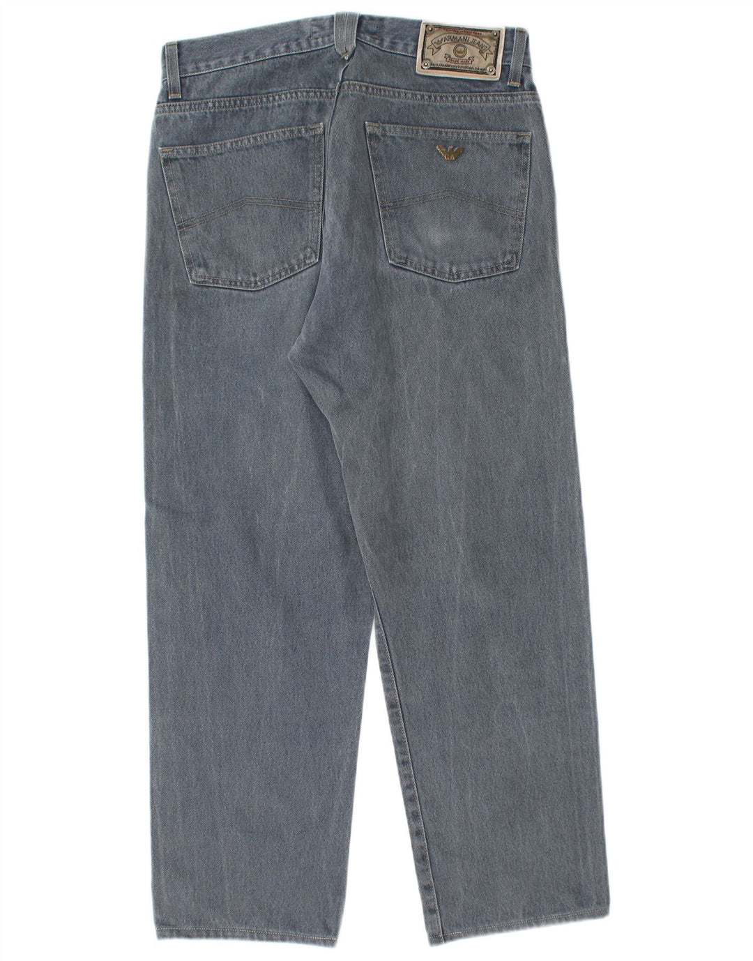 Calça jeans reta masculina Armani W33 L27 algodão azul
