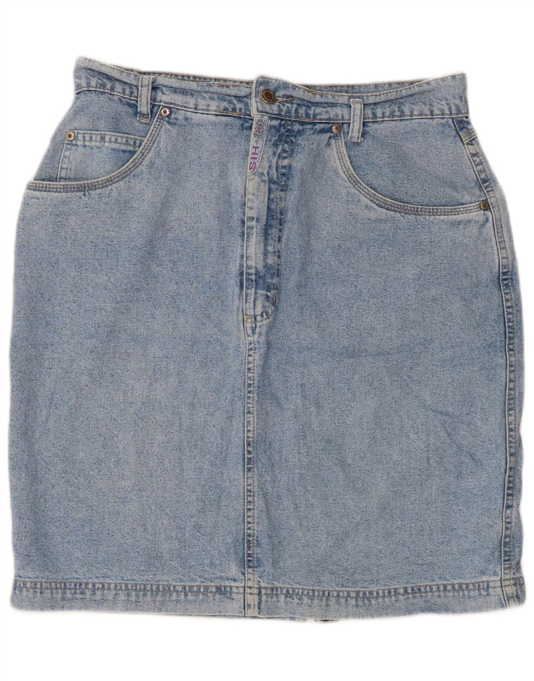 Saia jeans feminina H.I.S IT 44 Médio W30 Azul