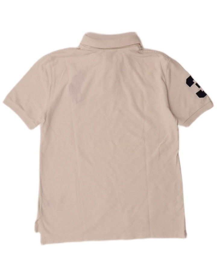 POLO RALPH LAUREN Camisa polo masculina gráfica 14-15 anos grande algodão branco
