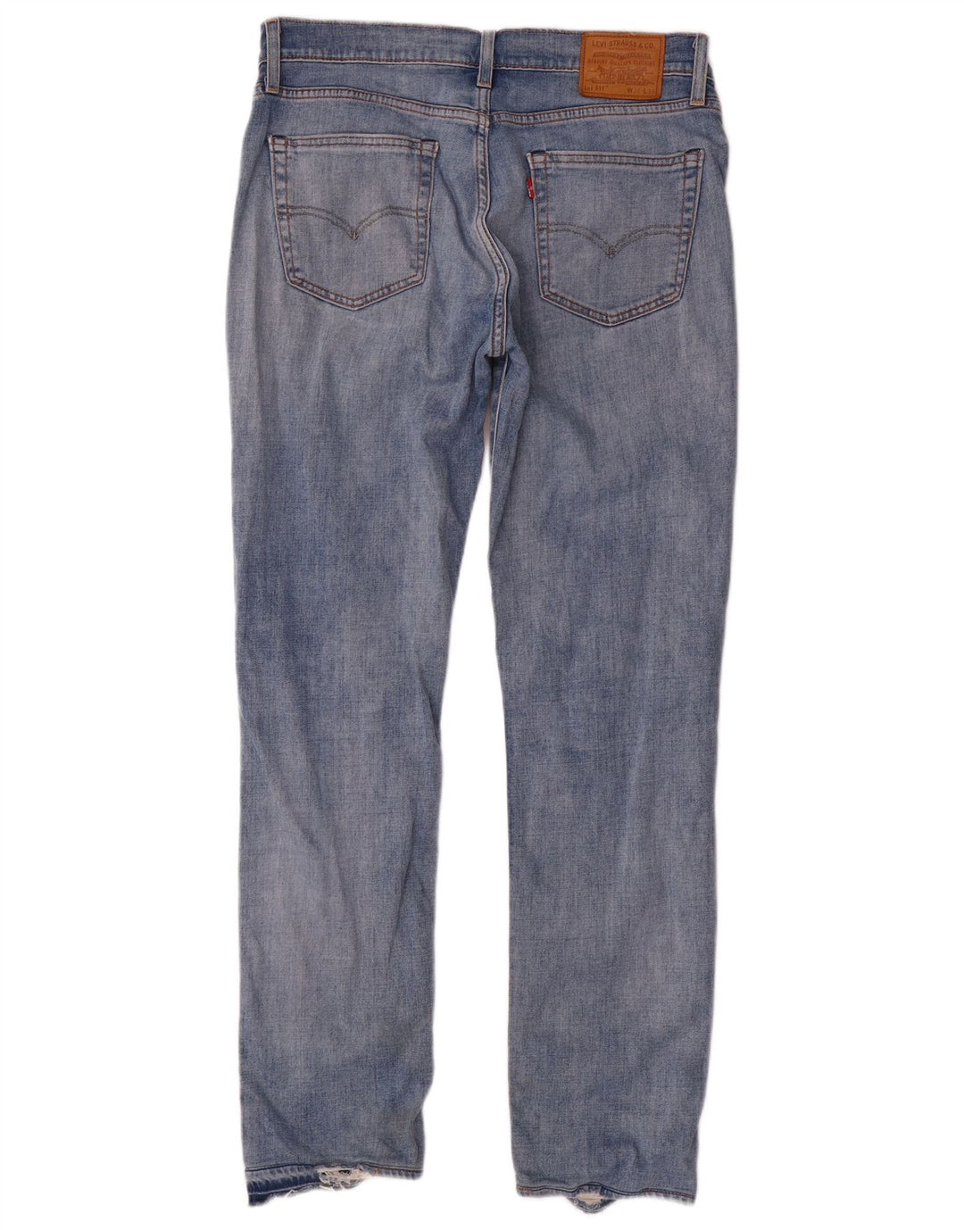 Levi's Mens Distressed Slim Jeans W34 L32 Azul Algodão