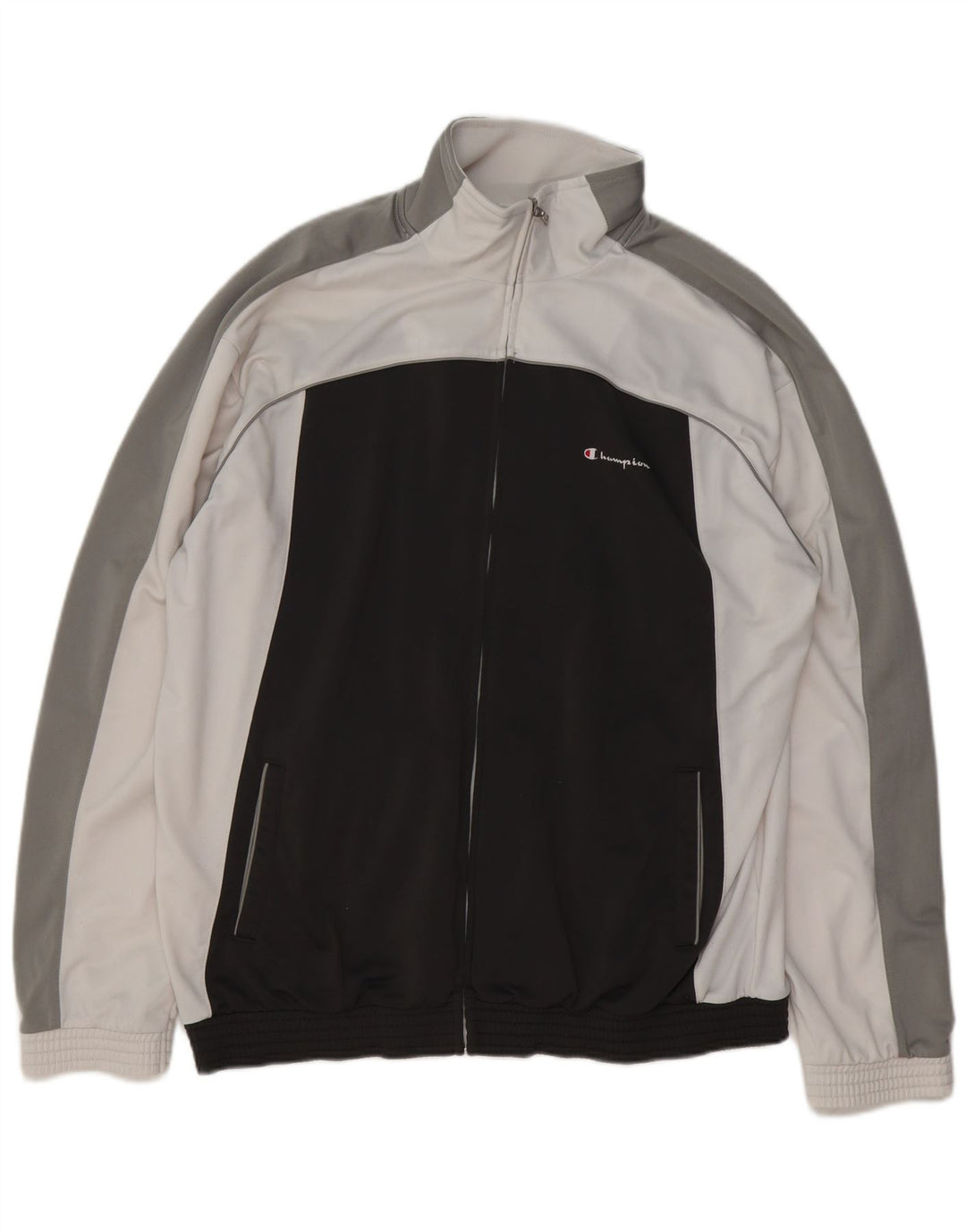 Champion Mens Treino Top Jacket 2XL Preto Colourblock Poliéster