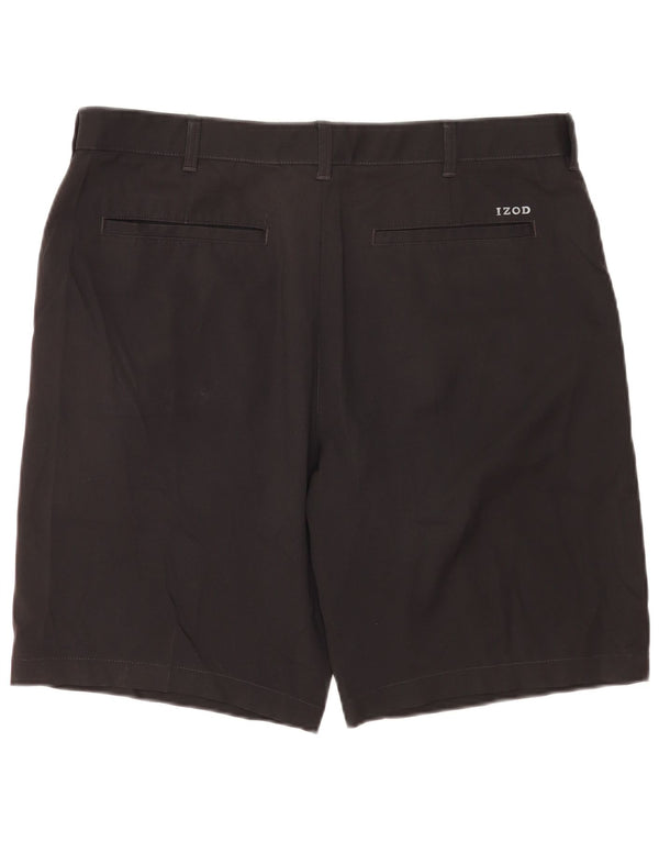 Izod Mens Chino Shorts W36 Grande Poliéster Preto