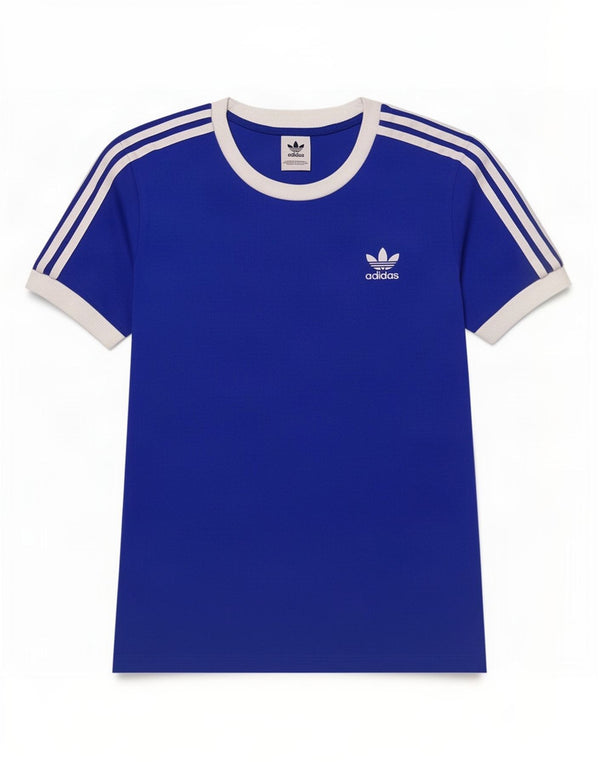 Camiseta Adidas Feminina Top UK 10 Pequeno Azul Algodão