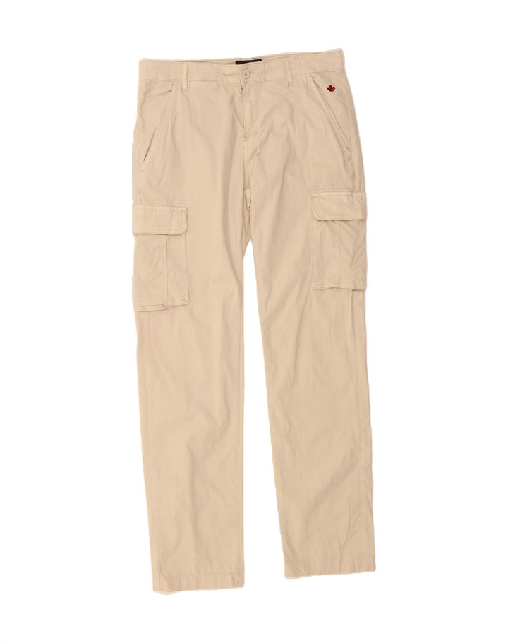 CANADIAN Mens Straight Cargo Trousers Large W34 L33 Beige Vintage Canadian and Second-Hand Canadian from Messina Hembry 