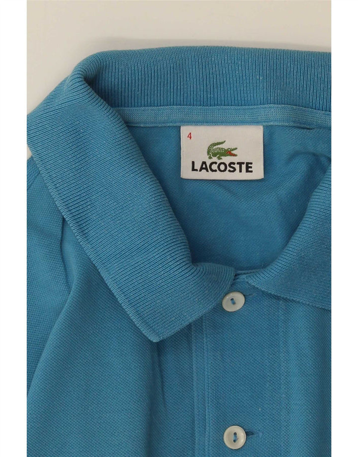 Camisa polo masculina Lacoste tamanho 4 azul médio