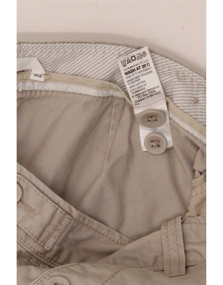 Saia lápis feminina Marks & Spencer UK 12 médio W32 algodão bege