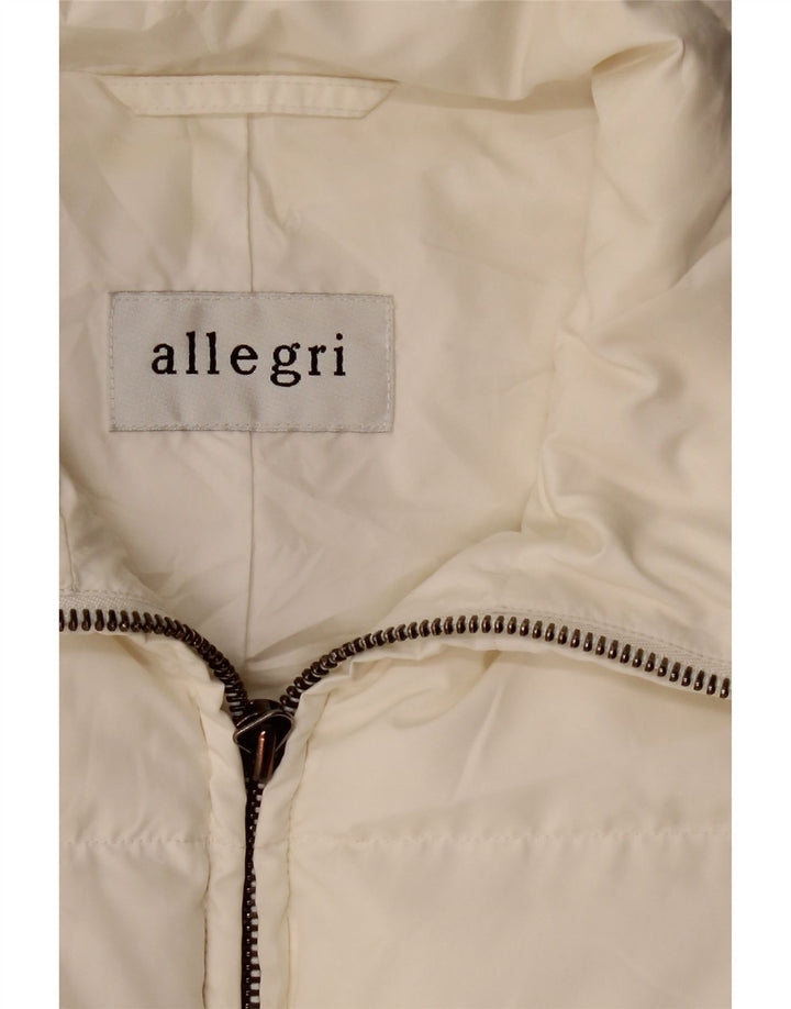 Colete acolchoado feminino Allegri UK 14 médio branco