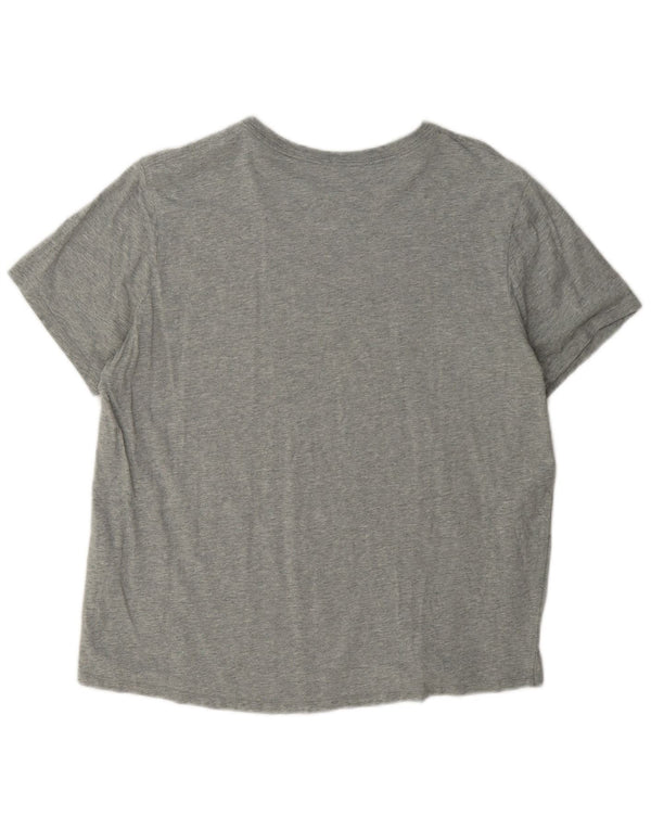Camiseta Nike feminina gráfica Top UK 18 XL cinza algodão