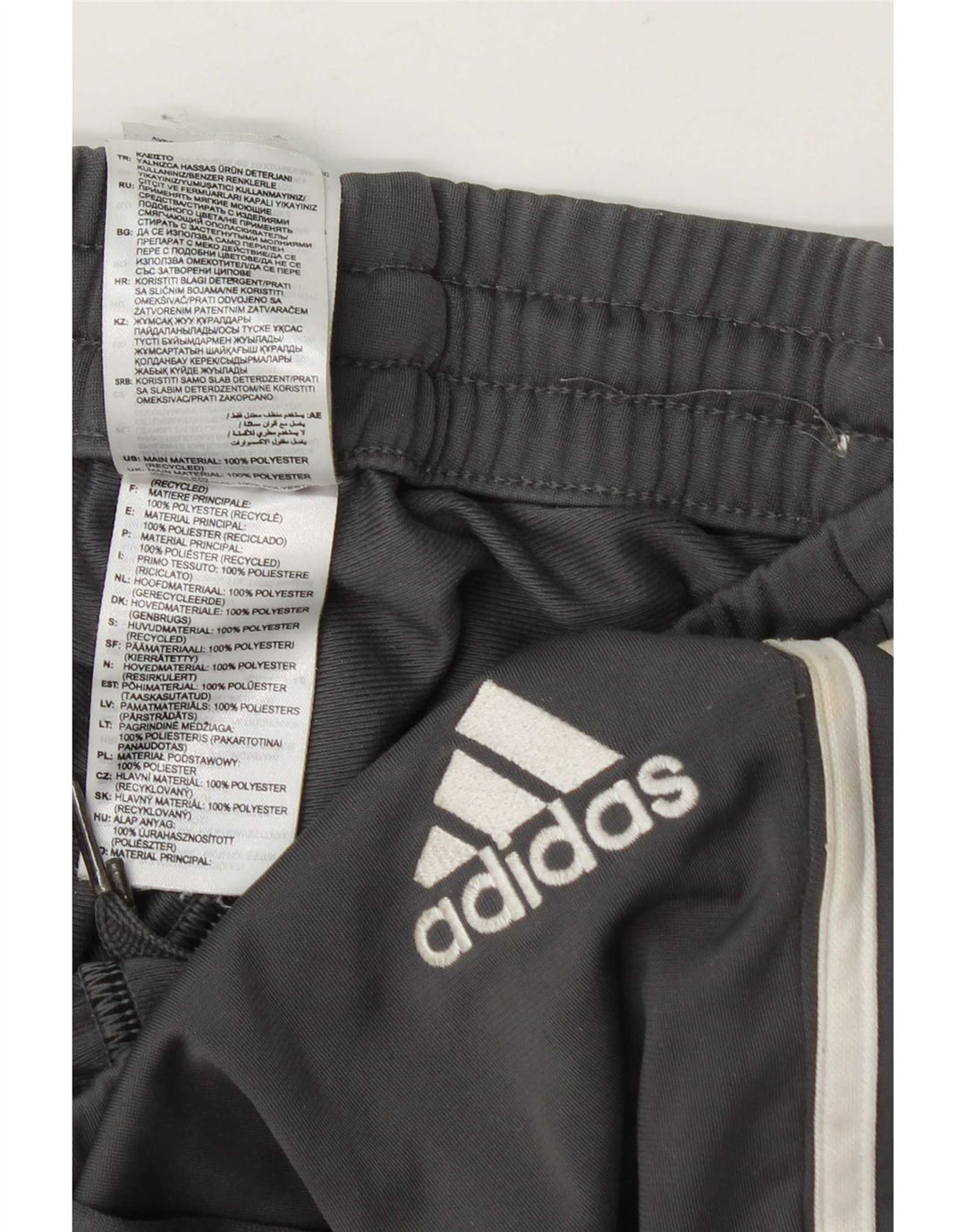 Calça de treino masculina Adidas Joggers cinza médio poliéster