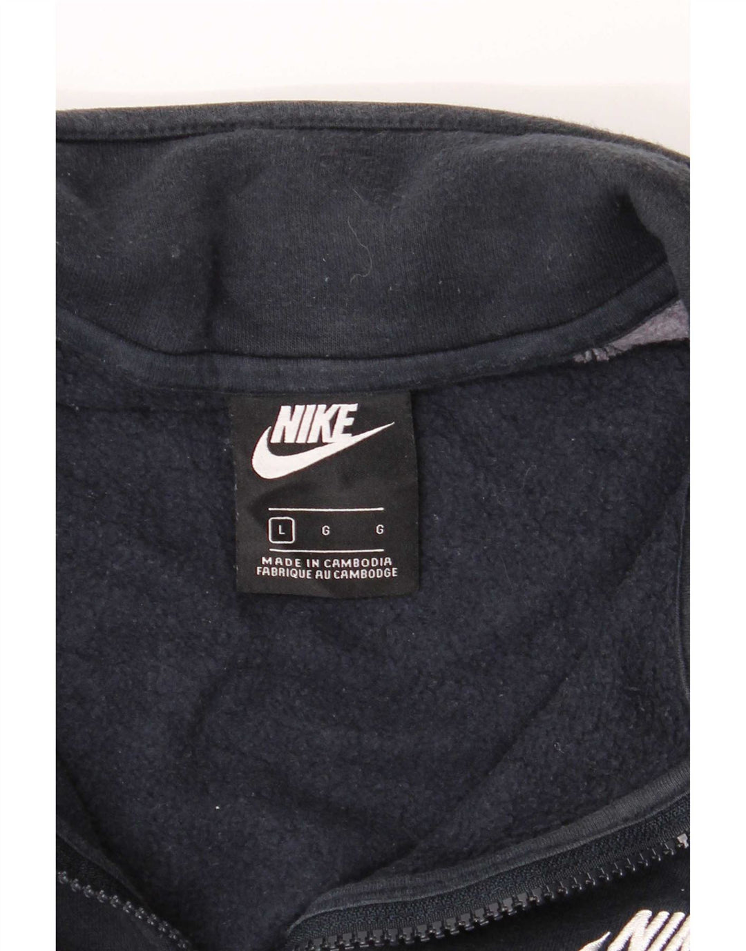 Jaqueta Nike masculina de agasalho grande azul marinho de algodão colorblock