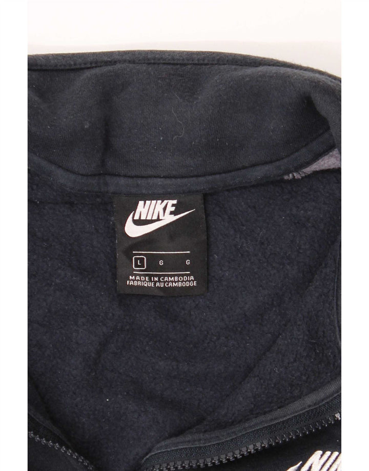 Jaqueta Nike masculina de agasalho grande azul marinho de algodão colorblock