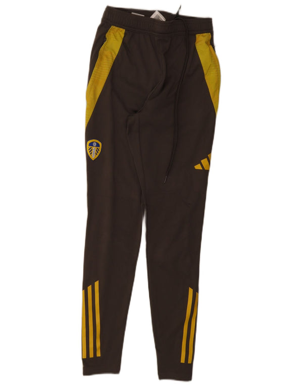Adidas masculino Leeds United FC calças de treino gráfico XS cinza colorblock