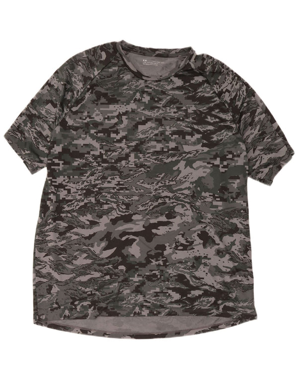 Camiseta masculina Under Armour Top 2XL poliéster camuflado cinza