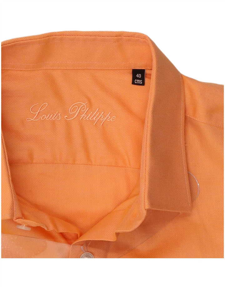 Camisa masculina Louis Philippe tamanho 40 algodão laranja médio