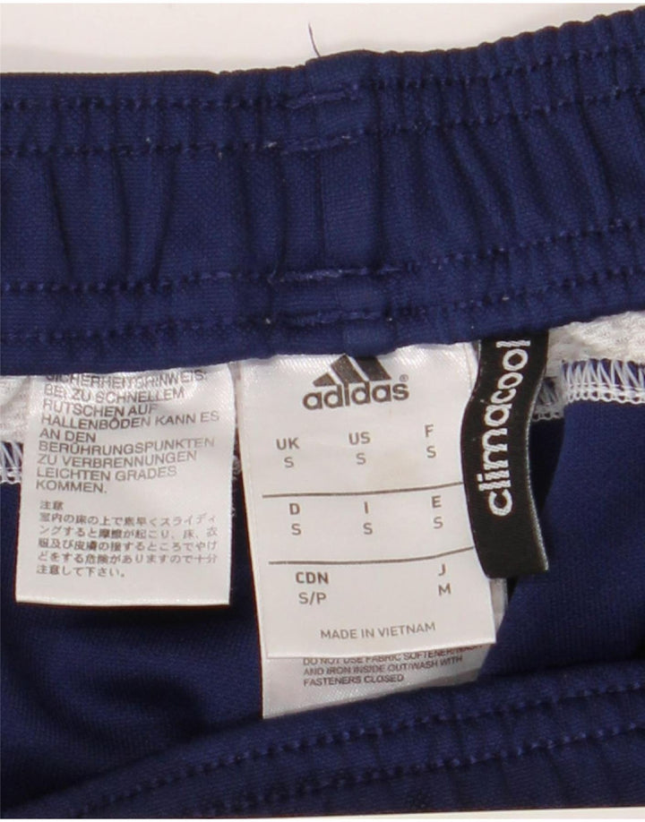 Calça de treino masculina Adidas pequena azul marinho poliéster