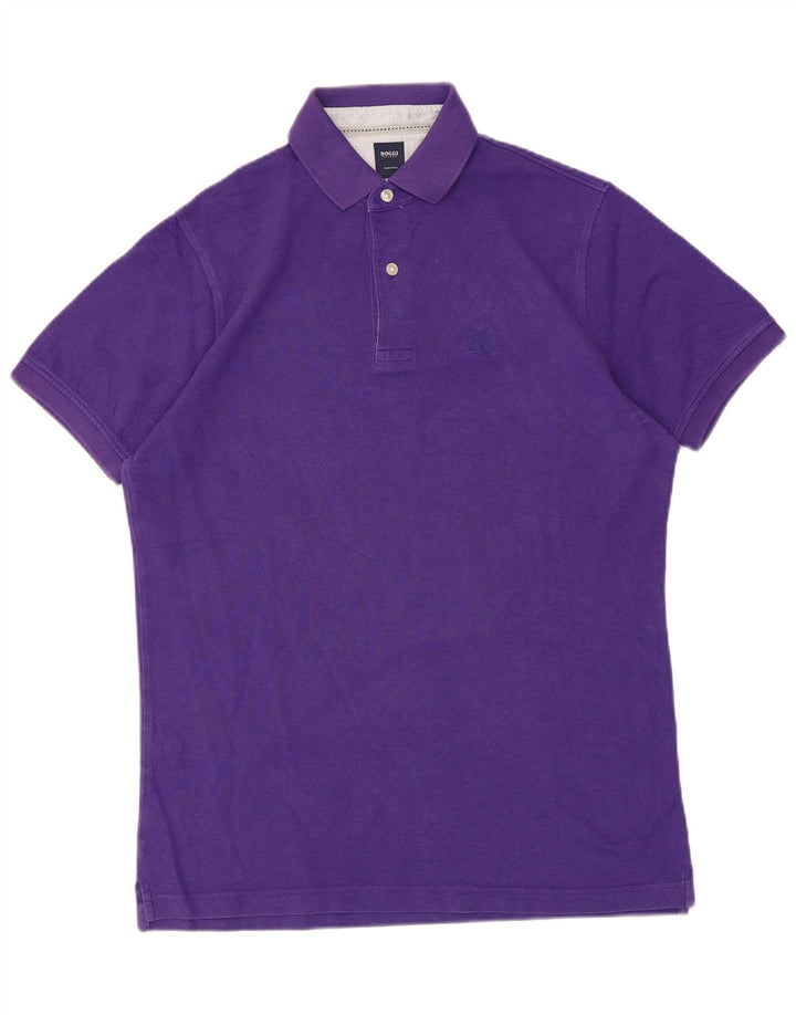 Camisa polo masculina Boggi de algodão roxo médio