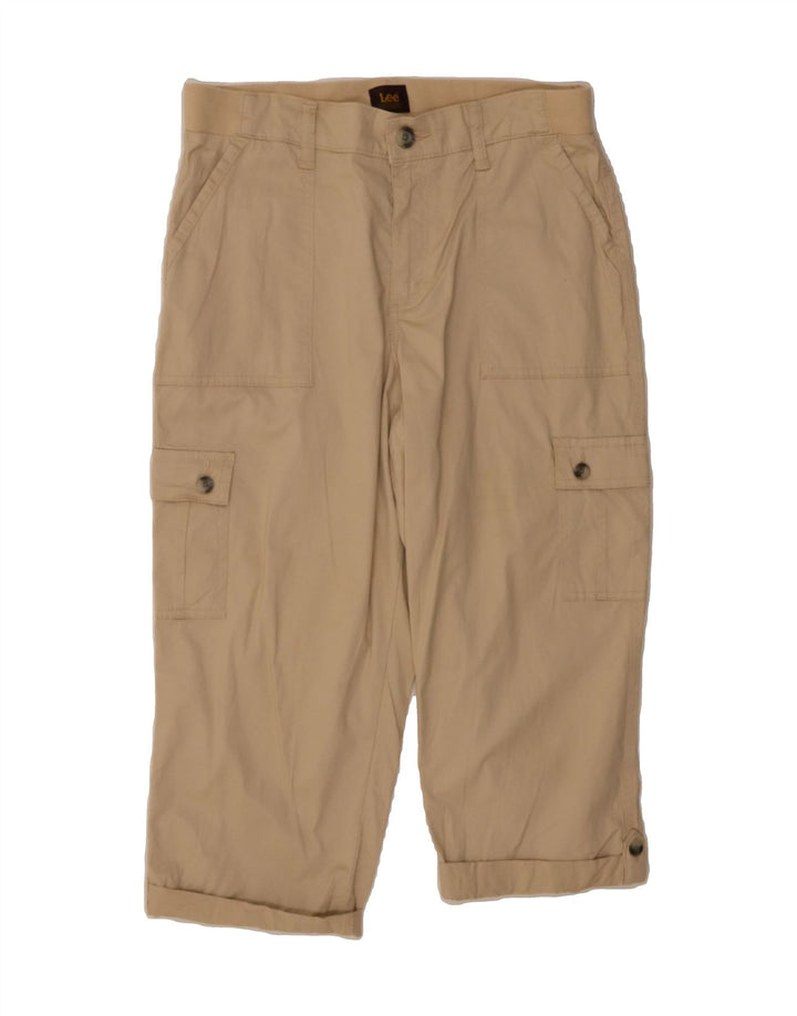 LEE Womens Straight Capri Trousers US 10 Large W32 L20 Beige Cotton Vintage Lee and Second-Hand Lee from Messina Hembry 