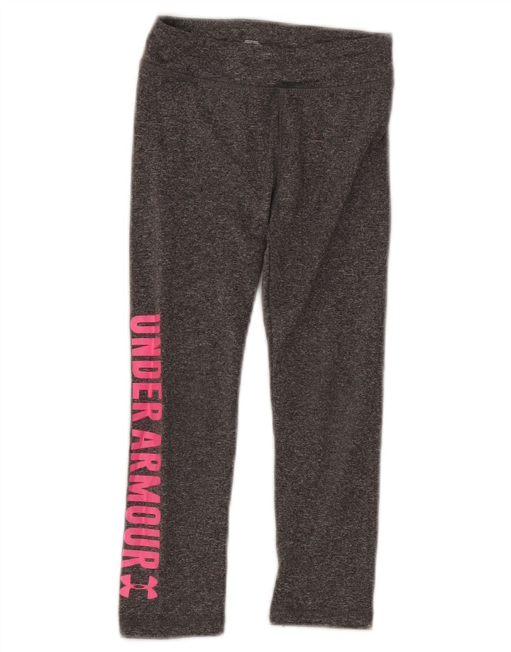 Under Armour Girls Graphic Leggings 4-5 anos cinza manchado
