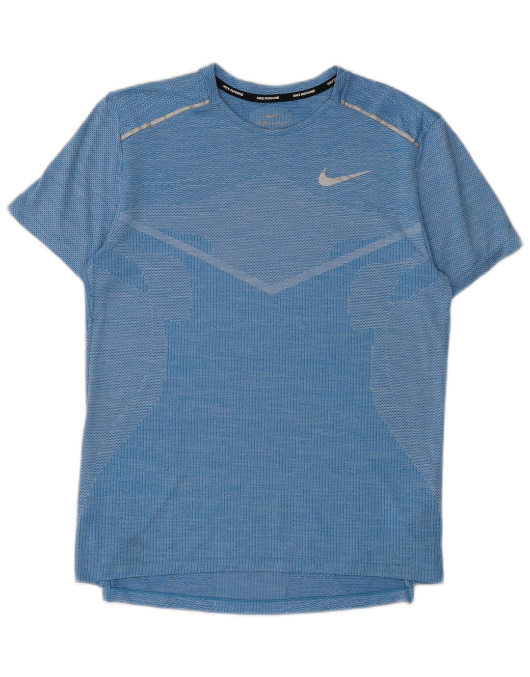 Camiseta masculina Nike Dri Fit Top pequeno poliéster manchado azul