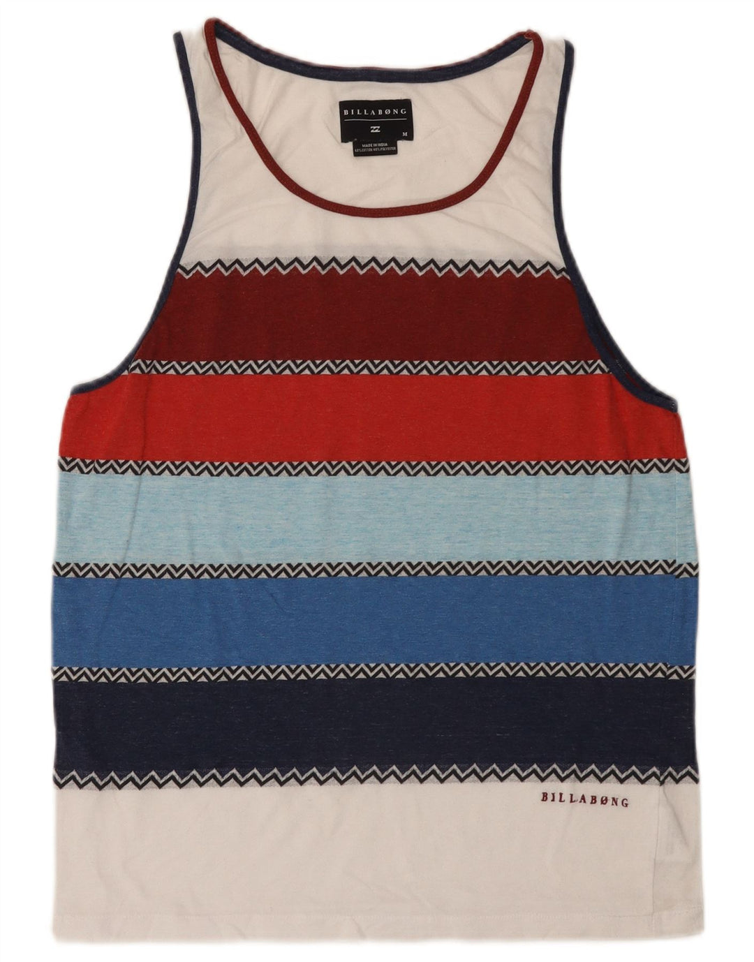 Colete masculino Billabong de algodão listrado médio multicolorido