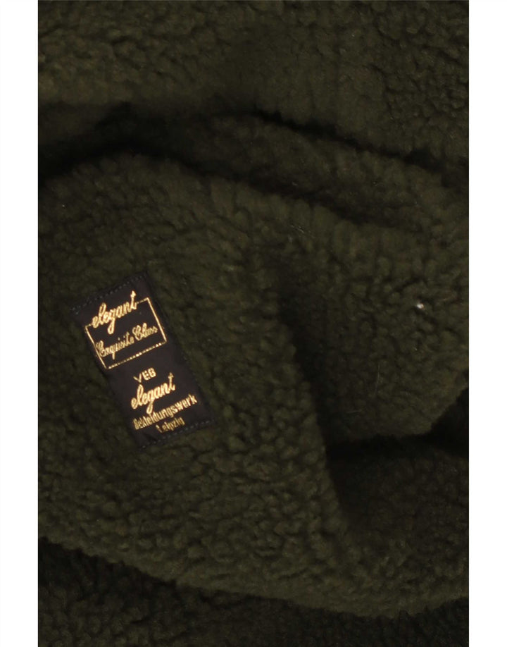Trench Coat feminino vintage Sherpa Reino Unido 12 médio cáqui
