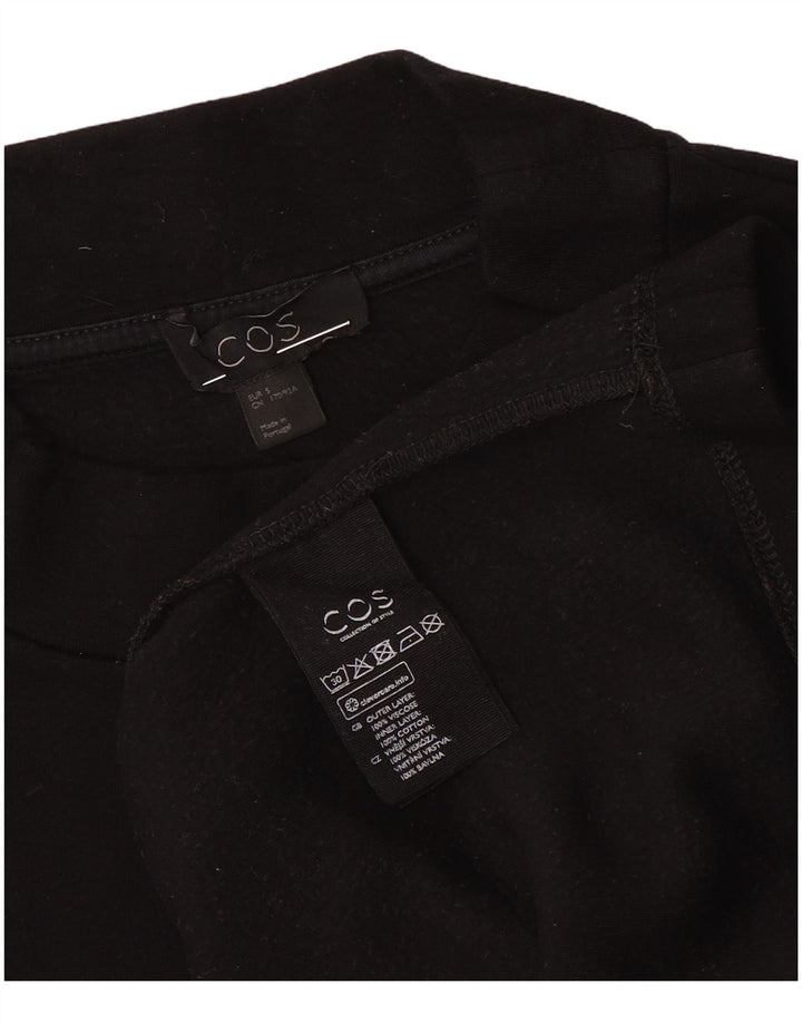 Cos Womens Oversized Top Manga Longa UK 10 Pequena Viscose Preta