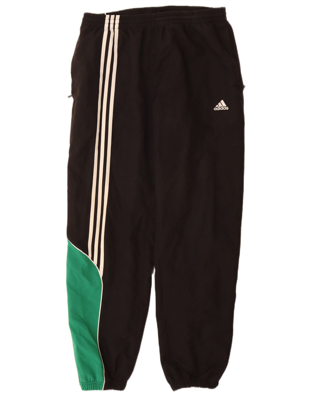 ADIDAS Calças de treino masculinas Joggers UK 44/46 Grande Preto Colourblock