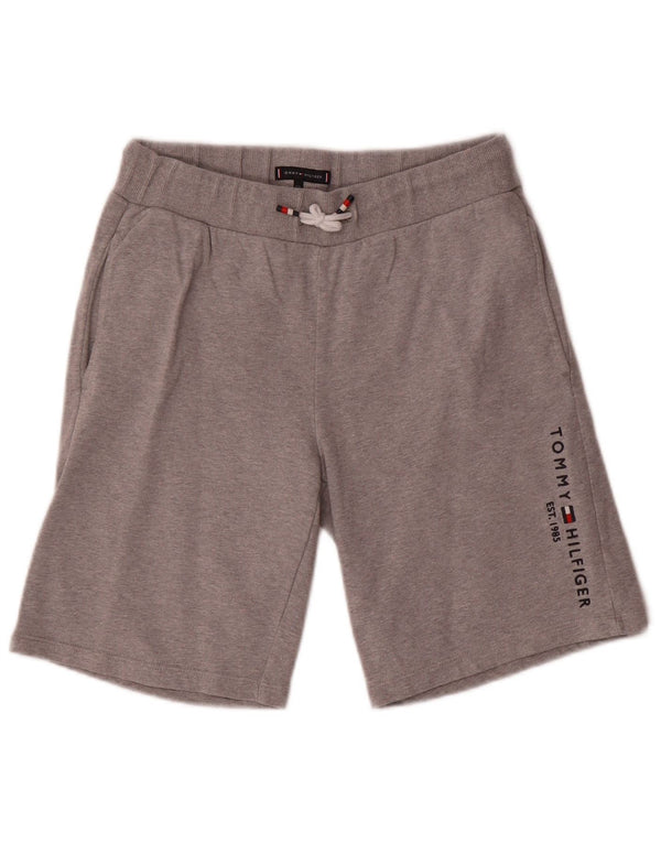 Shorts esportivos gráficos Tommy Hilfiger para meninos 15-16 anos cinza