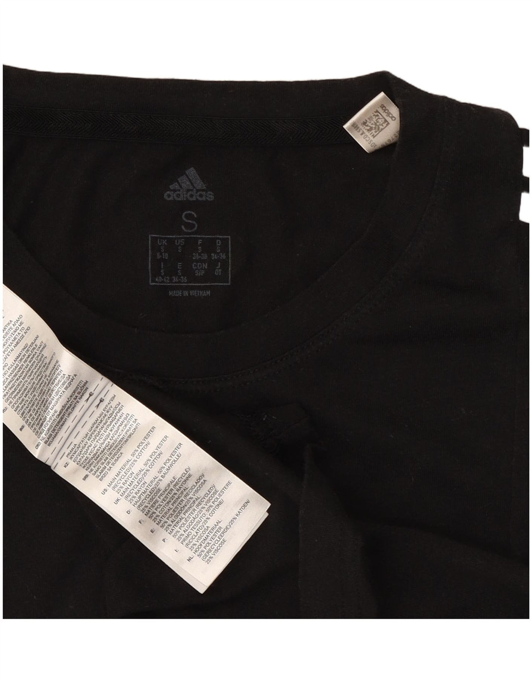 Camiseta feminina Adidas UK 8/10 pequena poliéster preta