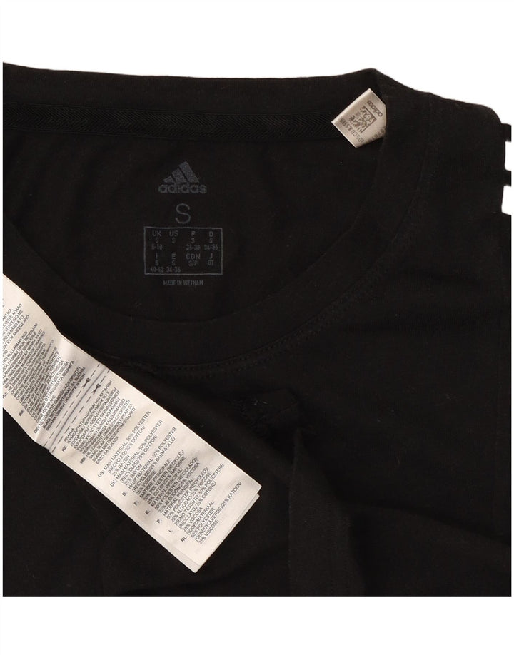 Camiseta feminina Adidas UK 8/10 pequena poliéster preta