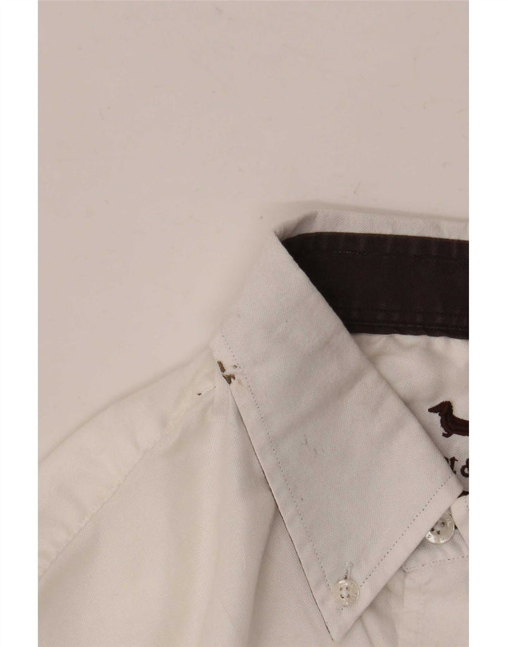 Camisa masculina Harmont & Blaine Regular Fit grande algodão branco