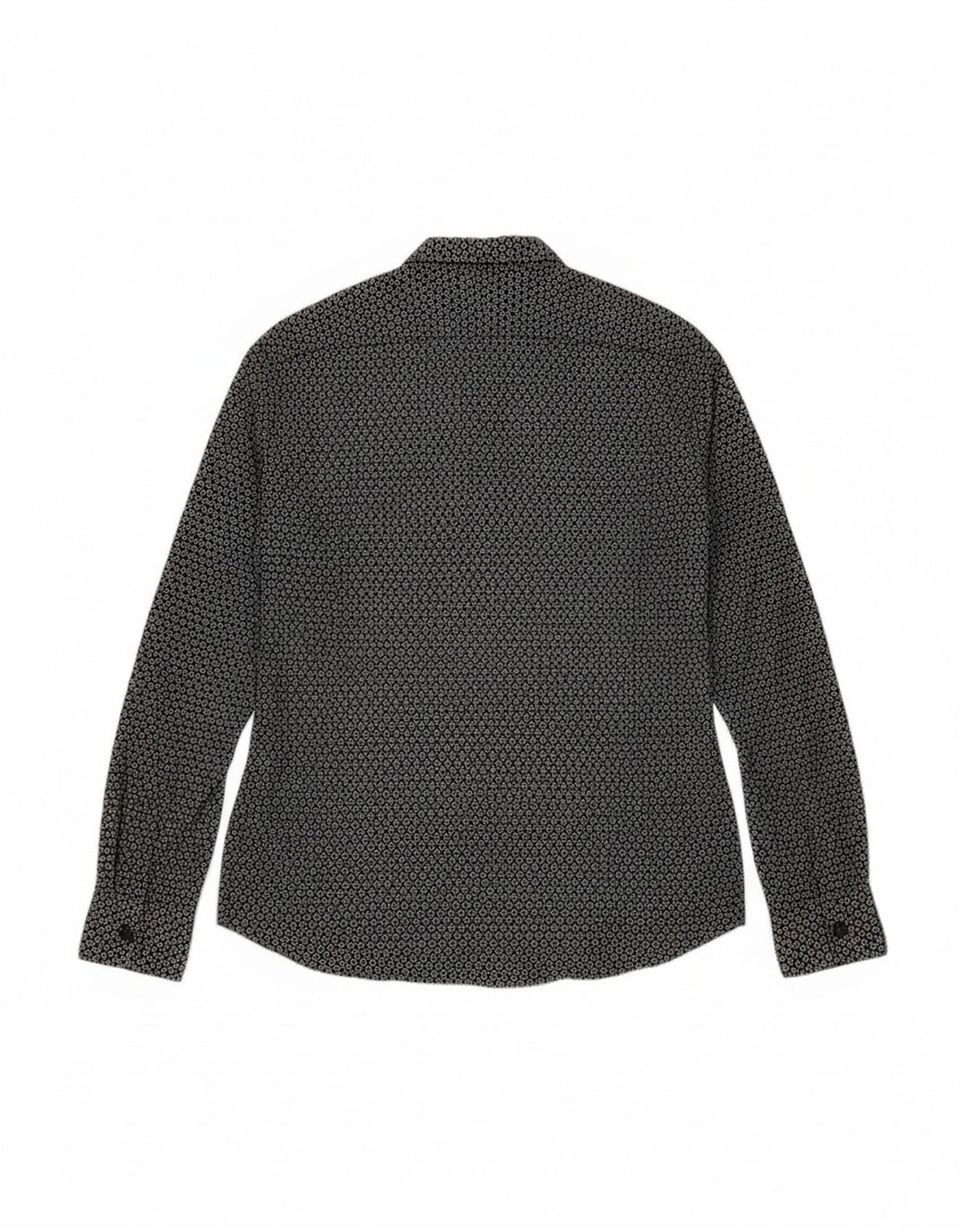 Camisa masculina REPLAY de ajuste regular grande algodão geométrico cinza
