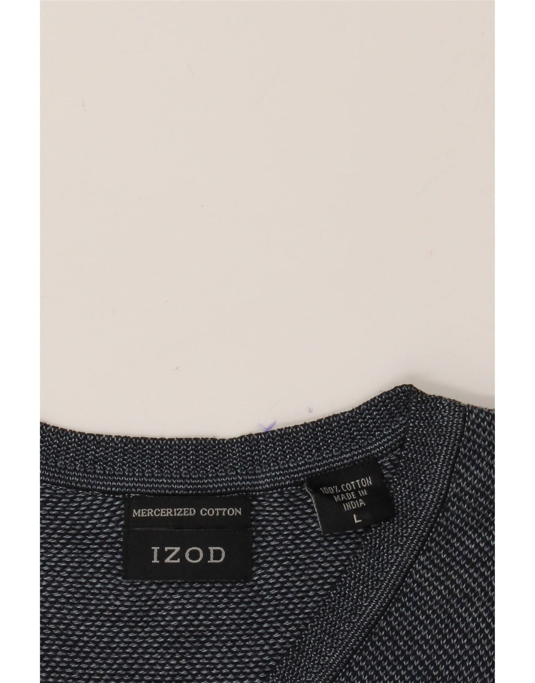 IZOD Mens Vest Tank Top Large Navy Blue Cotton Vintage Izod and Second-Hand Izod from Messina Hembry 