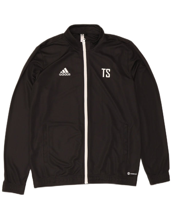 Adidas masculino Aeroready Graphic Tracksuit Top jaqueta grande bloco colorido preto